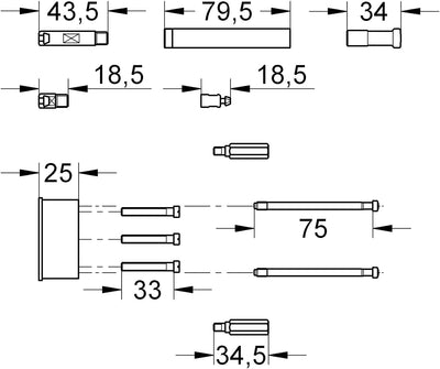 GROHE Verlängerungsset 25 mm, passend zu 35501000 46191000