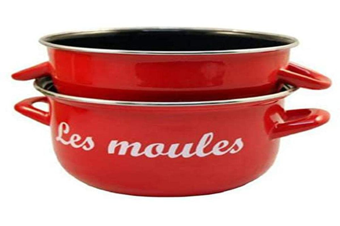 Baumalu 312868 Muscheltopf, mit Schriftzug, 18 cm, Rot 2.5 Liter, 2.5 Liter