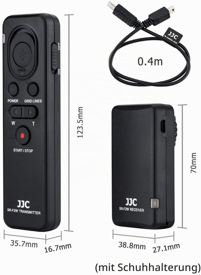 JJC Kabellose Fernbedienung für Sony Z-V1 A1 A7RIVA A7RIV A7RIIIA A7SIII A7III A7 A9 RX0 II RX100VII