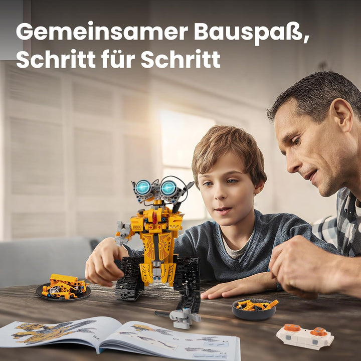 Sillbird Technik Roboter für Kinder Bausatz Bauspielzeug, 3-in-1 Roboter mit Bluetooth-Fernsteuerung