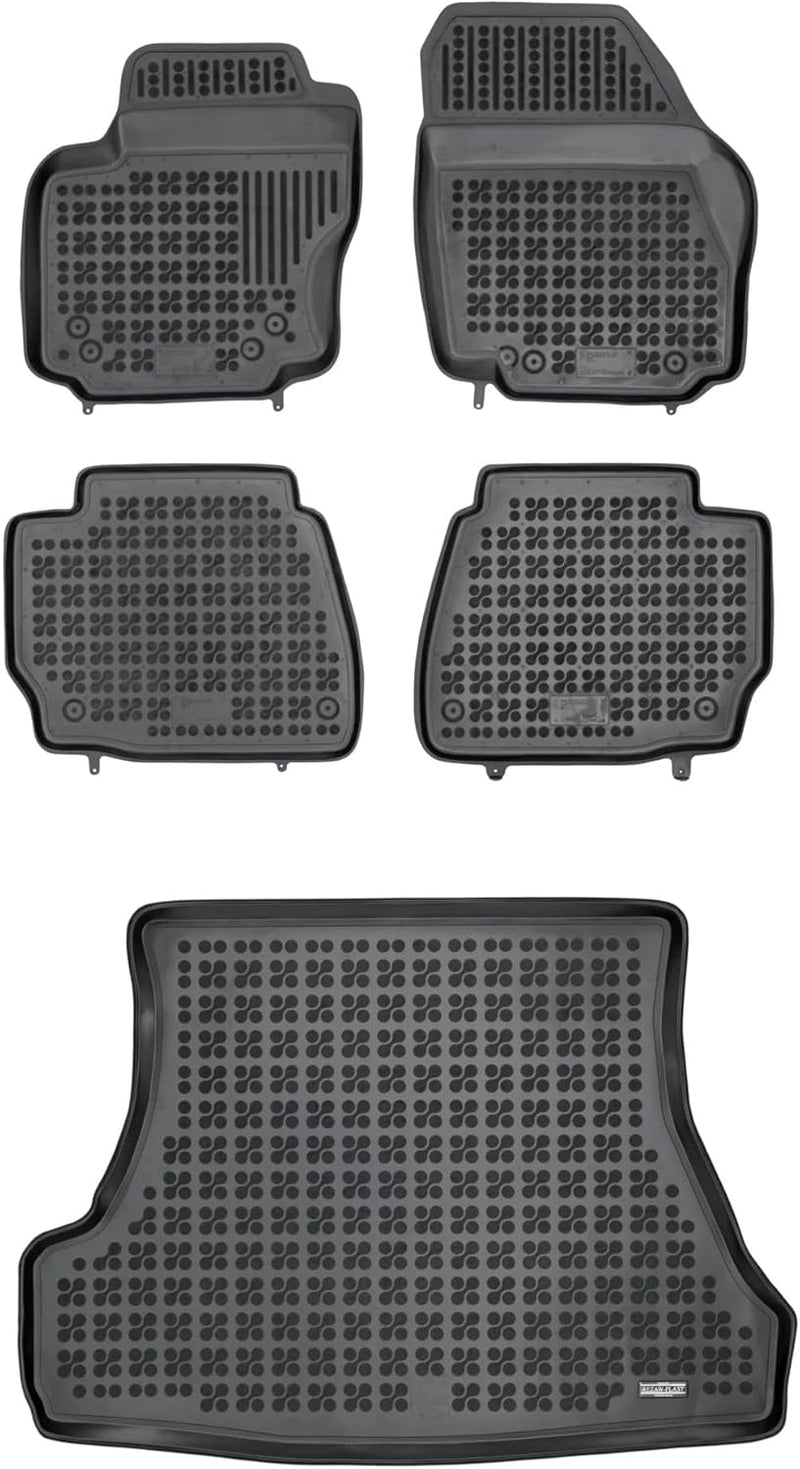 M MOTOS Satz Gummifussmatten und Kofferraummatten für Ford Mondeo III 2000-2007 Verbessern Sie Ihren