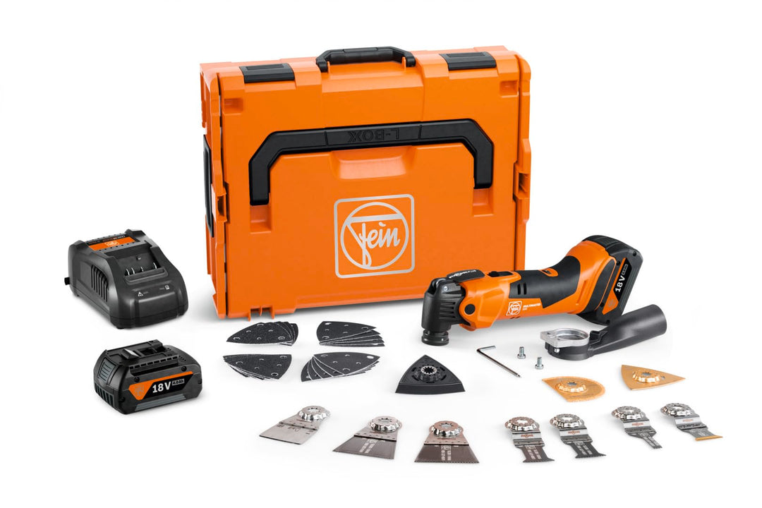 Fein Akku Multimaster AMM 500 Plus Top 4,0 Ah AS (18 V, inkl. Zubehör-Set + Akku 4,0 Ah AMPShare, St