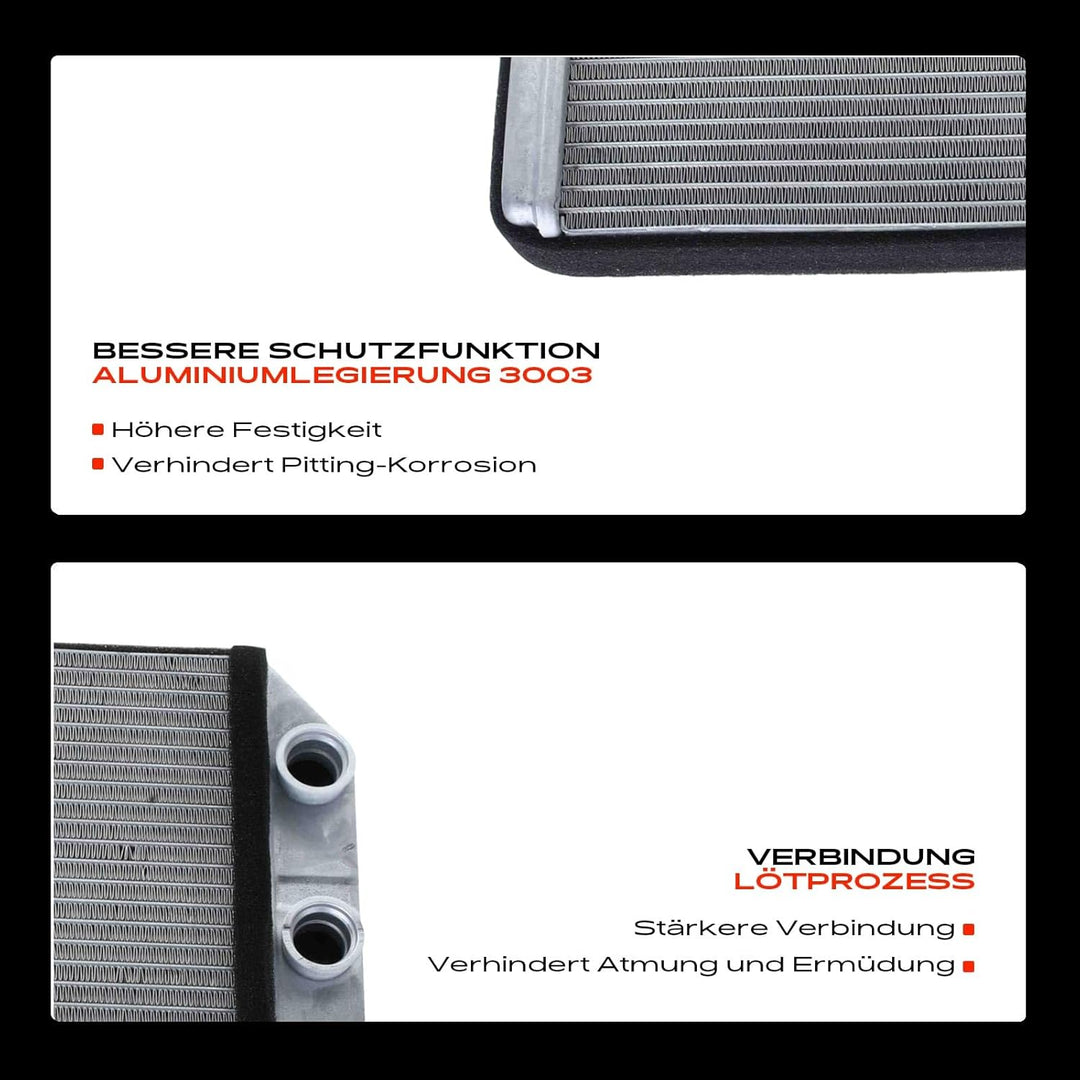 Frankberg Wärmetauscher Innenraumheizung Kompatibel mit A6 4B2 C5 1997-2005 A6 Avant 4B5 1998-2005 A