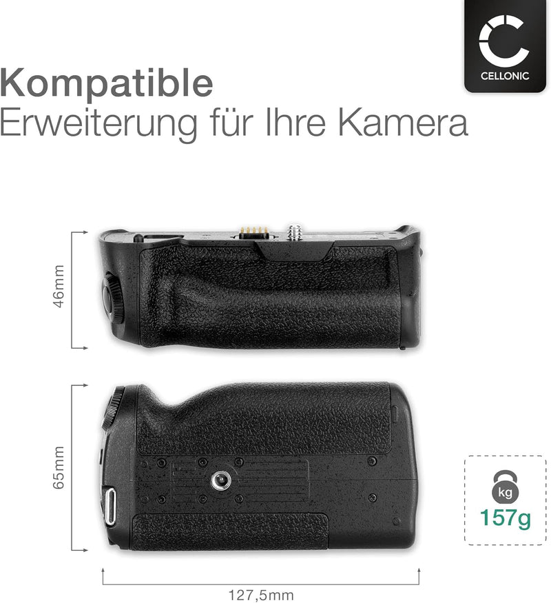 CELLONIC® Batteriegriff DMW-BGG1, DMW-BGG1E für Panasonic Lumix DMC-GX80, DMC-G81 Akkugriff für DMW-