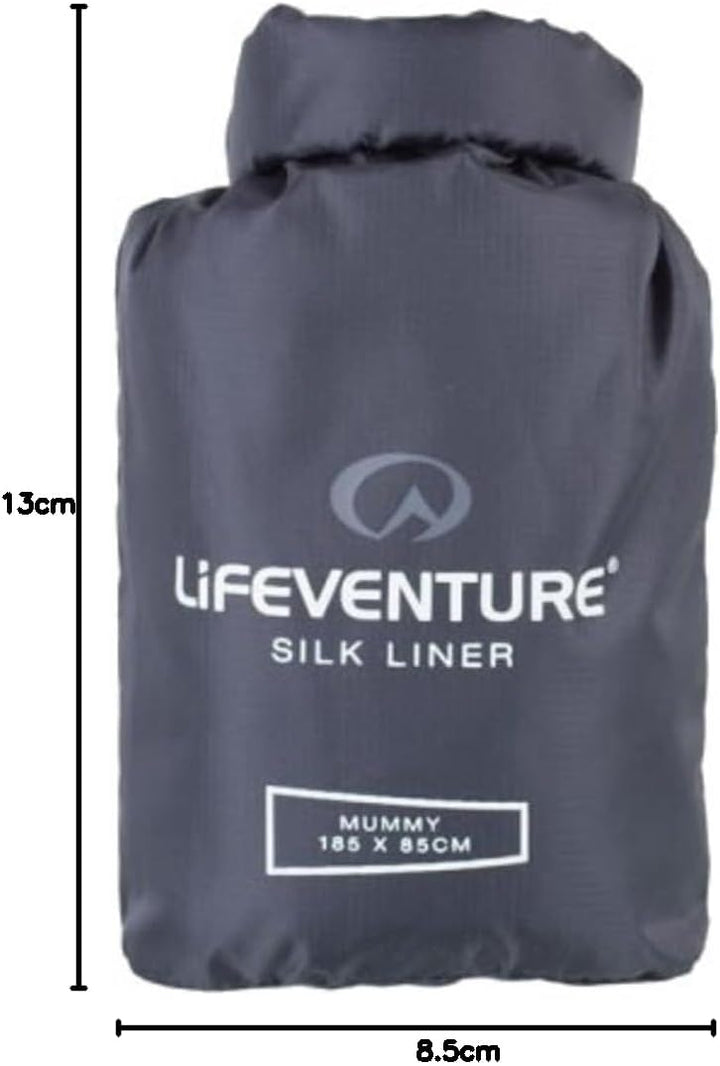 Lifeventure Seidenschlafsack-Einlage. Leichtes Reise- und Campinglaken zur alleinigen Verwendung ode