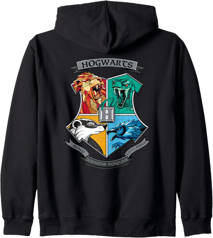 Harry Potter Mosaic Hogwarts Shield Kapuzenjacke
