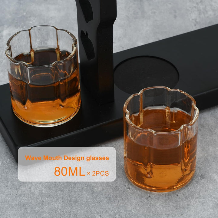 Whiskey Karaffe Set für Männer mit 2 Gläser, Männergeschenk Einzigartiges personalisiertes Geschenk