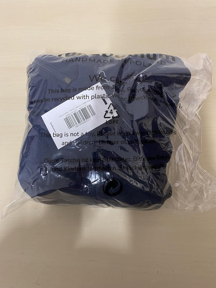 fun2bemum Pola 4in1 Baby Tragejacke für Mama Känguru Kapuze VORNE/HINTEN L Dunkelblau, L Dunkelblau