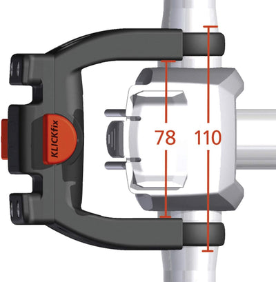 KLICKfix Zubehör Lenkeradapter E, Schwarz (Model 0211EB), One Size Ohne Schloss Single, Single
