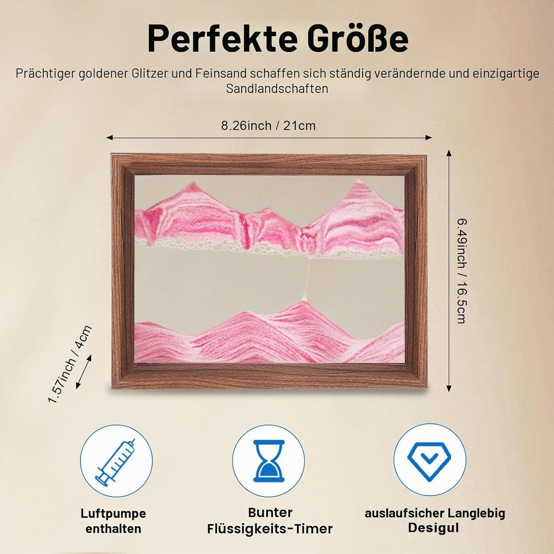 AzureLeap Sandbilder zum Drehen 3D Sandscape die Sandkunst in Tiefsee Fliessende Sandmalerei Sandbil