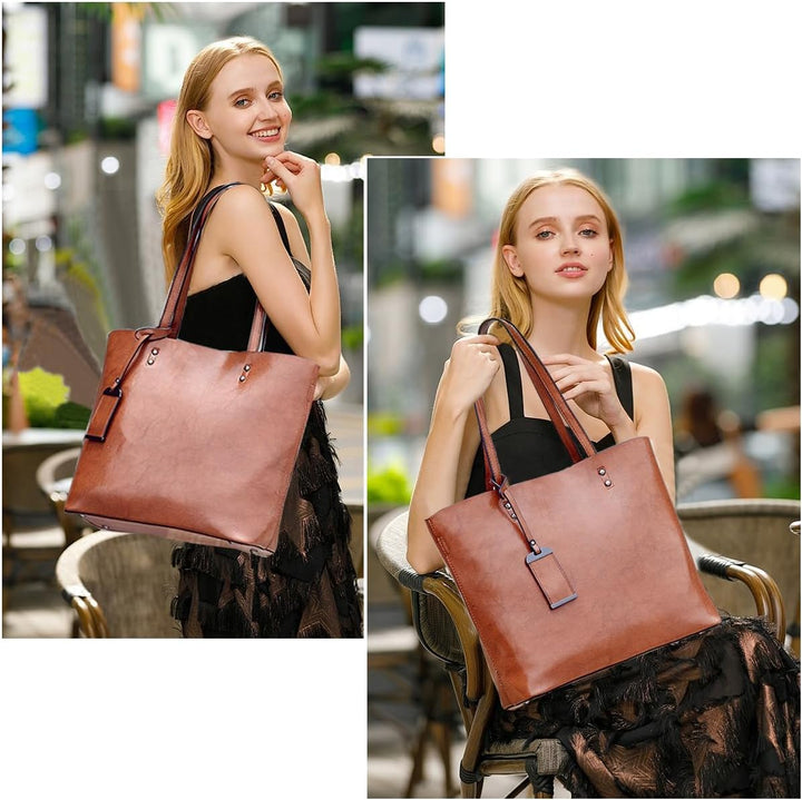ALARION Frauen Top Handle Satchel Handtaschen Schultertasche Messenger Tote Bag Geldbörse 1-abrown,