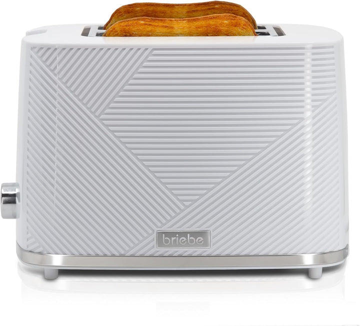 briebe Elegance Toaster Set Breiter Schlitz, 2 Scheiben, 7 Bräunungsstufen + Wasserkocher 1,7L Kabel
