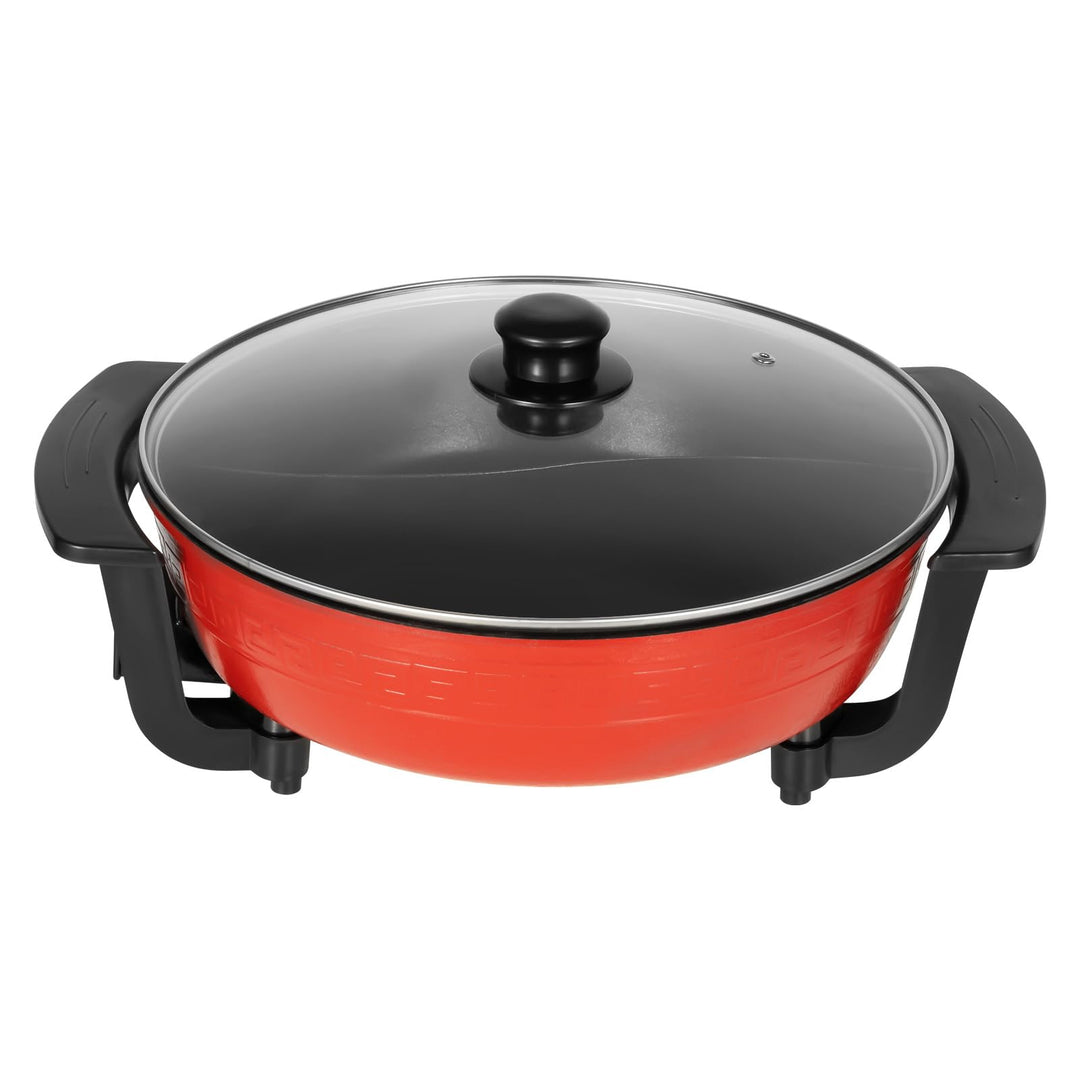 1360W Elektrisch Hot Pot, 6L Hotpot Topf Elektrischer Kochtopf mit Deckel und Trennwand, 5 Stufen Ei