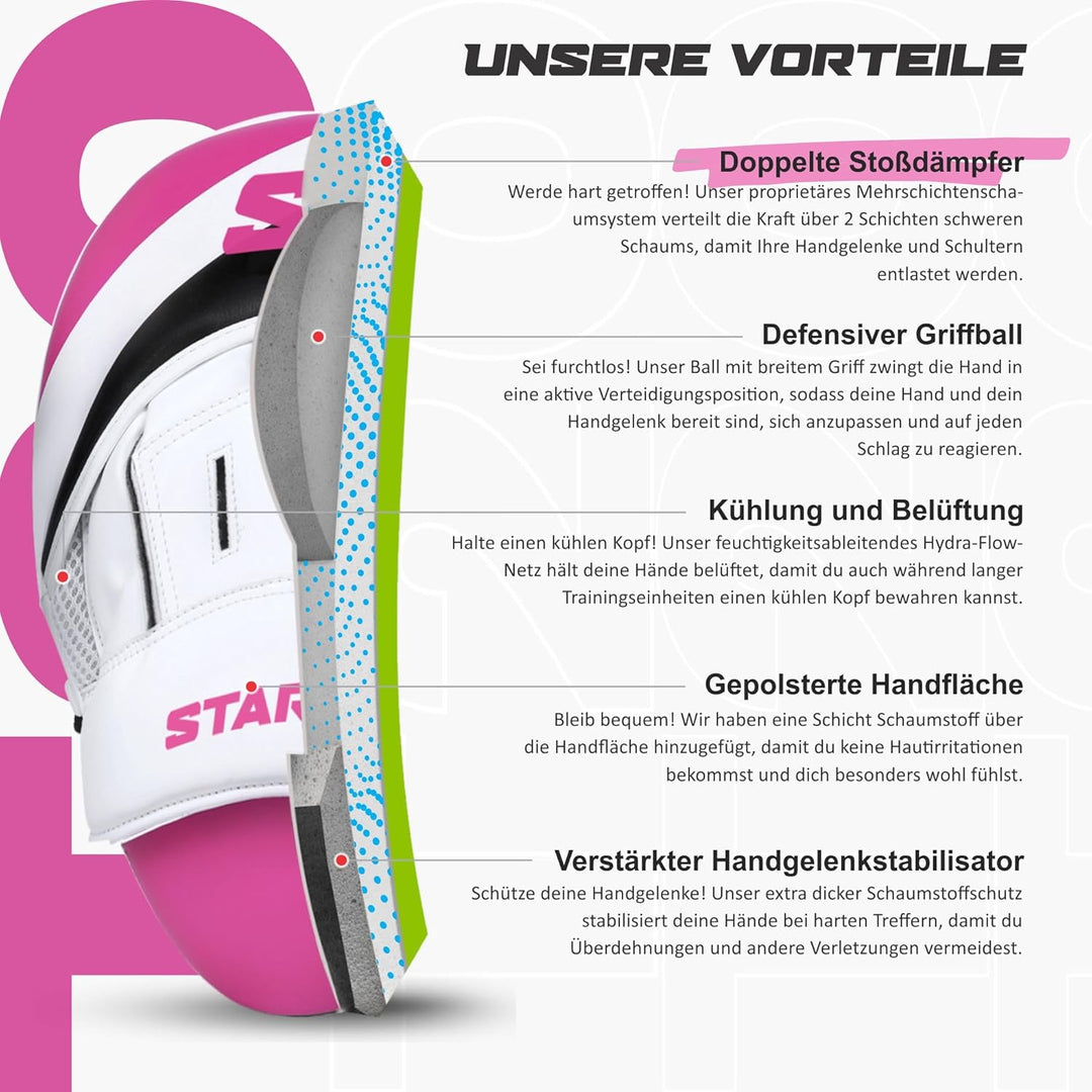 Starpro T20 Box Pratzen für realistisches &amp; effektives Training - Pratzen Boxen, Bratzen, Pratzen Ka