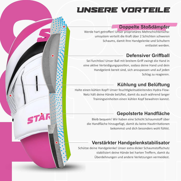 Starpro T20 Box Pratzen für realistisches &amp; effektives Training - Pratzen Boxen, Bratzen, Pratzen Ka