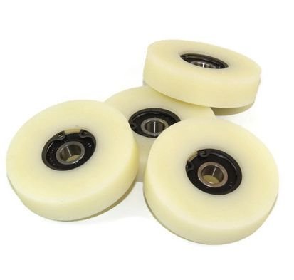 Smart Machines x 50 mm Durchmesser gefräste Nylon-Rollen hergestellt in der EU 12 mm Width- 8 mm Bea