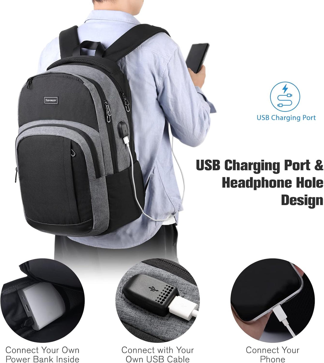 Schulrucksack Jungen Mädchen Teenager, Rucksack Herren Damen Daypacks für 15.6 Zoll Laptop Rucksack