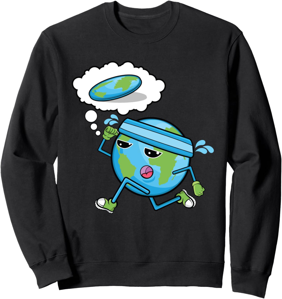Flat Earth Gym Übung - flache Erdgesellschaft Verschwörung Sweatshirt