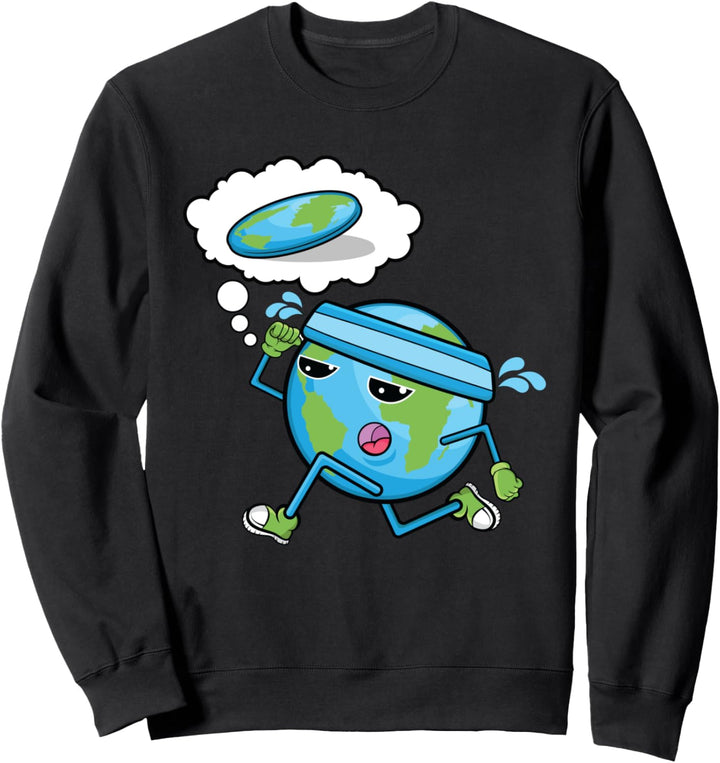 Flat Earth Gym Übung - flache Erdgesellschaft Verschwörung Sweatshirt