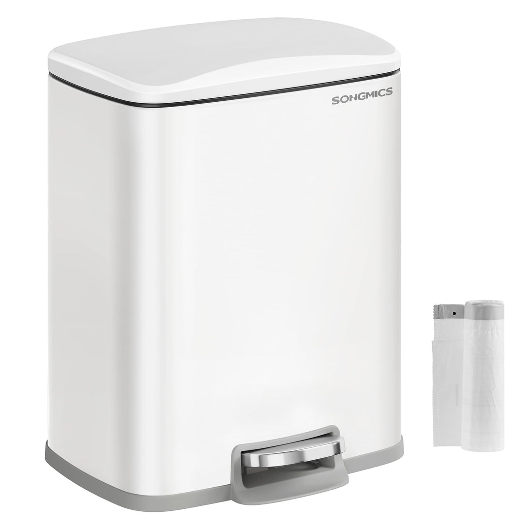 SONGMICS Mülleimer Küche, 20 Liter Abfalleimer mit Pedal, Tretmülleimer, Softclose, Offenhaltefunkti