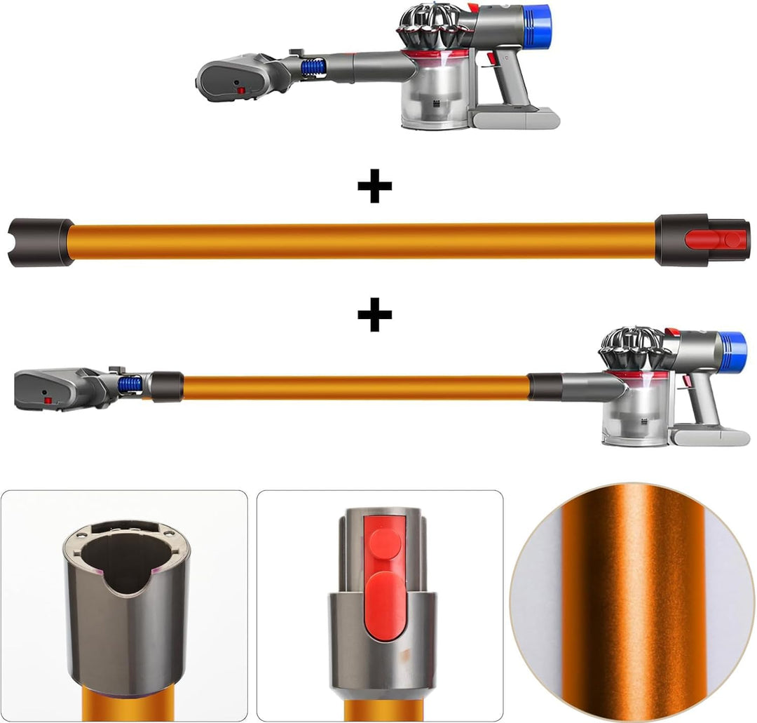 Schnellspannstab, kompatibel mit Dyson V15, V11, V10, V8, V7, Staubsauger-Verlängerungsstange, Verlä