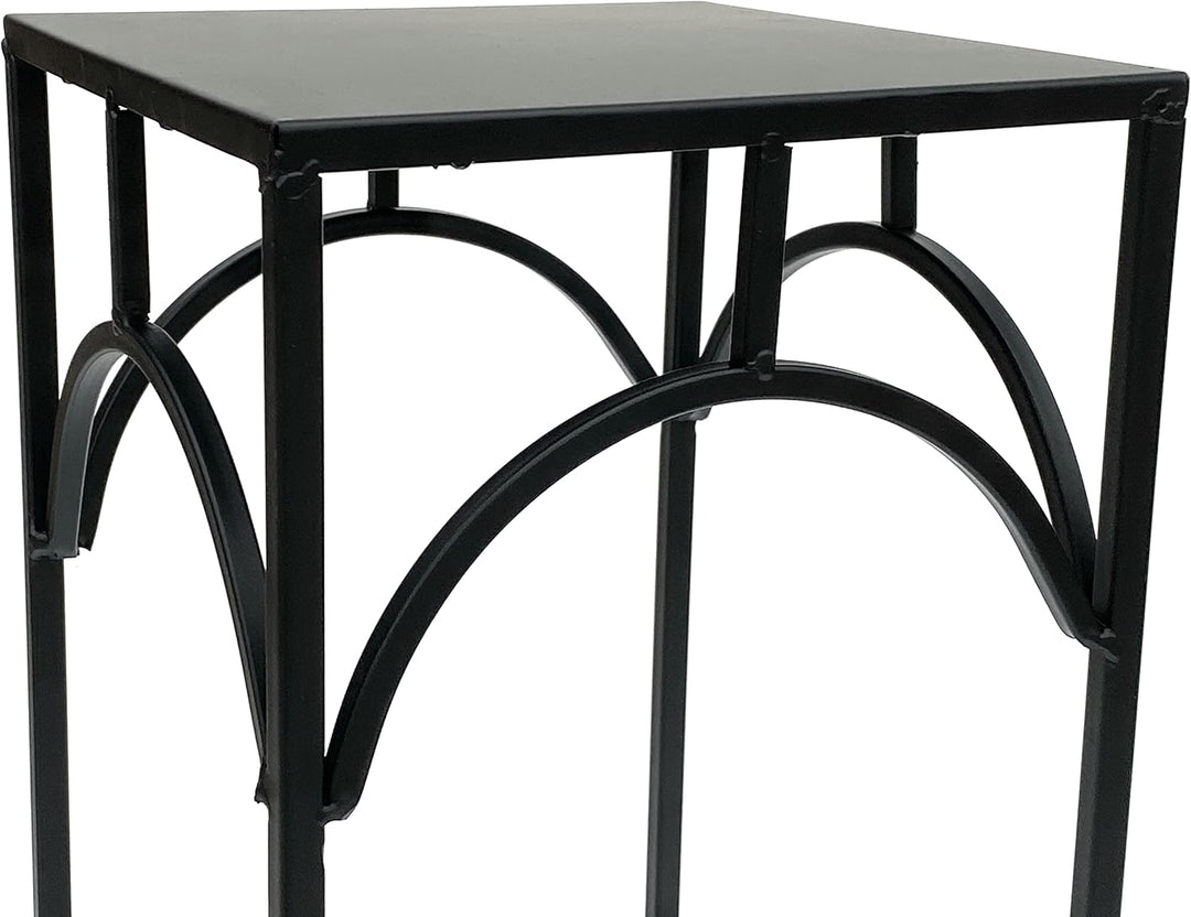 DanDiBo Blumenhocker Metall Schwarz Eckig 60 cm Blumenständer 96132 M Beistelltisch Blumensäule Mode