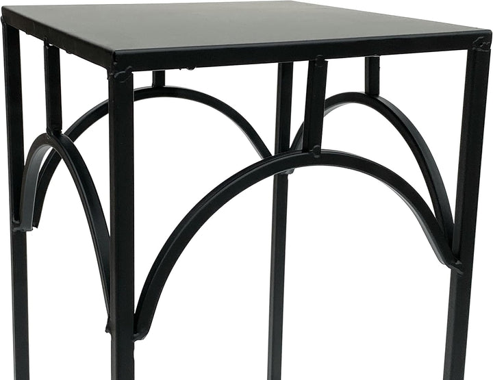 DanDiBo Blumenhocker Metall Schwarz Eckig 60 cm Blumenständer 96132 M Beistelltisch Blumensäule Mode