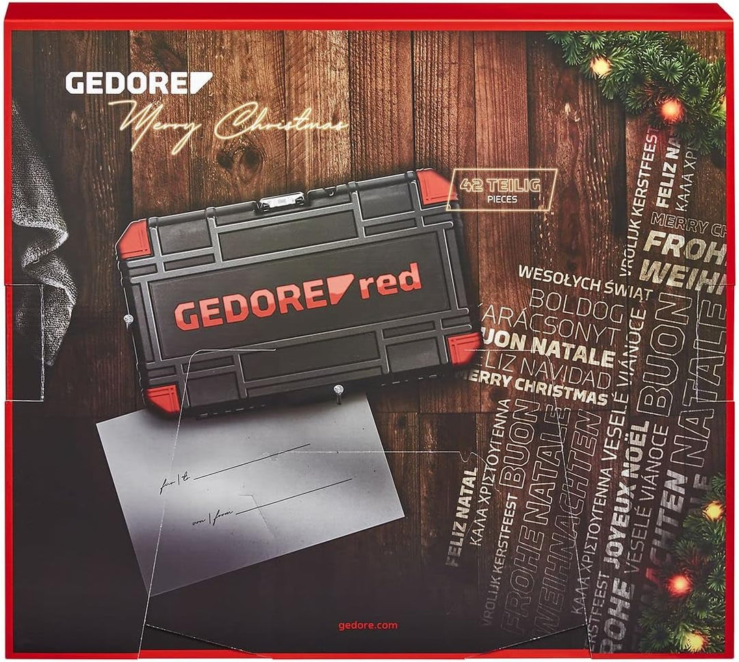 GEDORE 3304900 red R49002042 Adventskalender 2022, 42 teilig, Adventskalender für Männer, Männer Ges