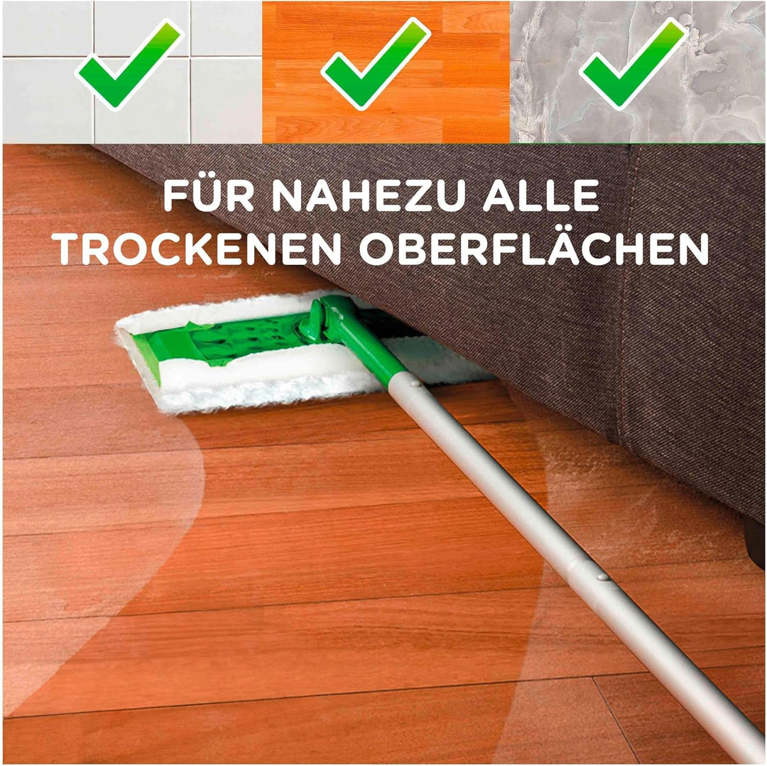 Swiffer Bodenwischer 3D Clean Nachfüllpackung, Trockene Bodentücher Nachfüllpackung 14 Stück, Nimmt
