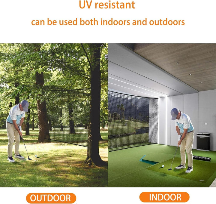 Ballfangnetz XxXM Schwarz Polyester Golf-Übungsnetz mit Verstärkten Ösen | Robustes Trainingsnetz f