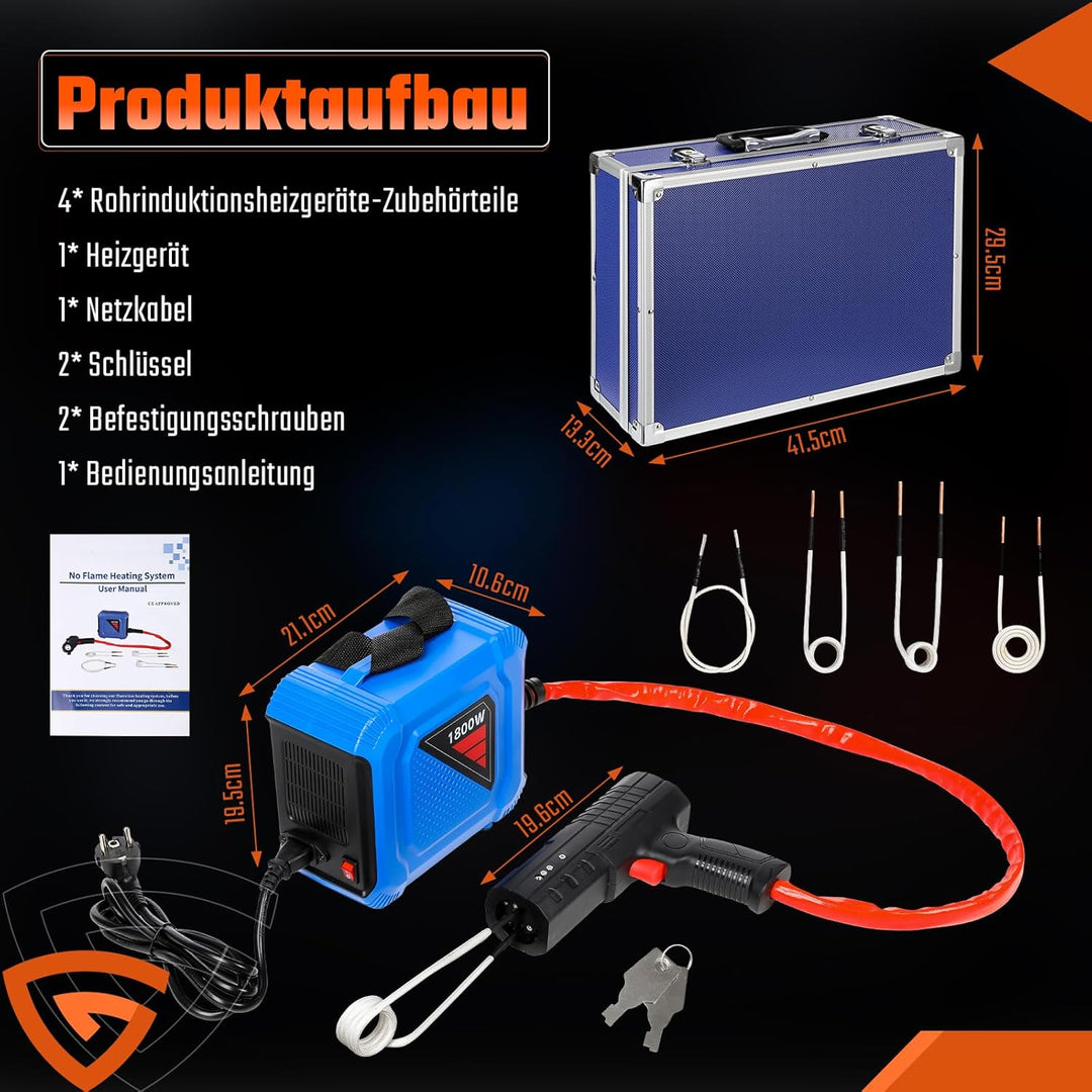 Magnetisches Induktionsheizung-Set, 1800 kW Induktionsheizgerät, 800℃ Induktions Heizgeräte Kfz mit