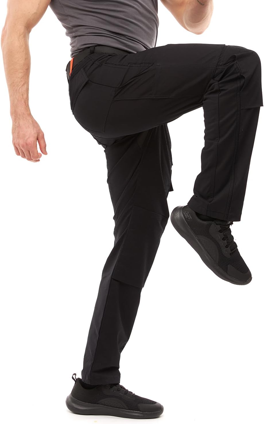 strongAnt Arbeitshose komplett Stretch Männer Berlin Pro Bundhose Schwarz Weiss Grau 42 Schwarz / St