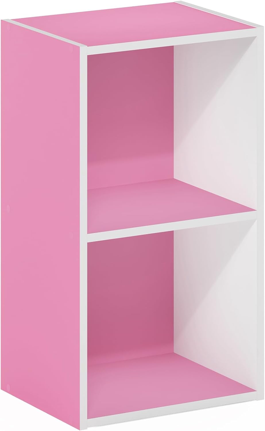 Furinno Luder Bücherregal 30.5(W) x 53.9(H) x 23.7(D) cm Weiss/Rosa, 30.5(W) x 53.9(H) x 23.7(D) cm