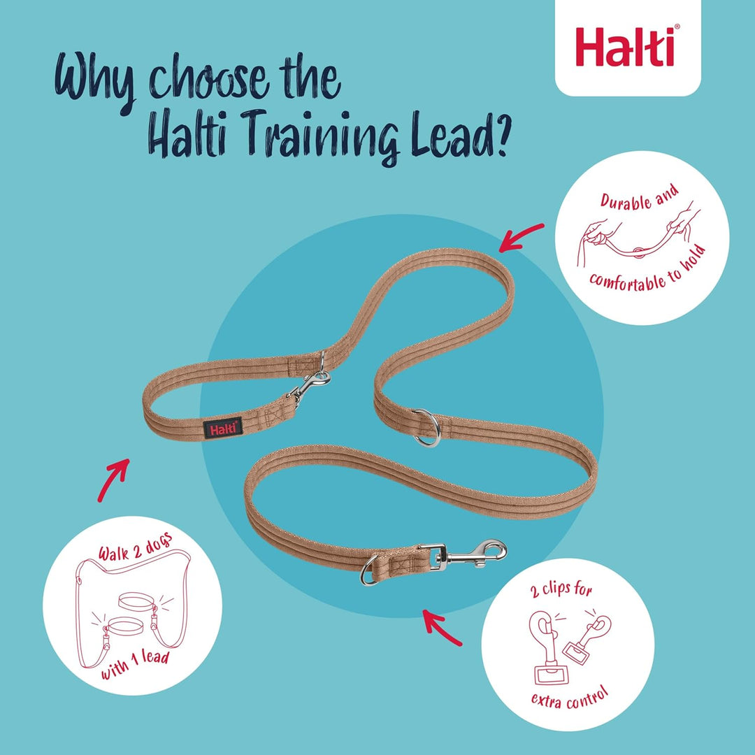 HALTI Doppelführleine - Multifunktionale Hundeleine zum Trainieren und Gassigehen mit Ihrem Hund. Le