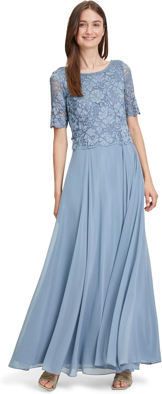 Vera Mont Damen 0266/4825 Kleid 52 Bluish Grey, 52 Bluish Grey
