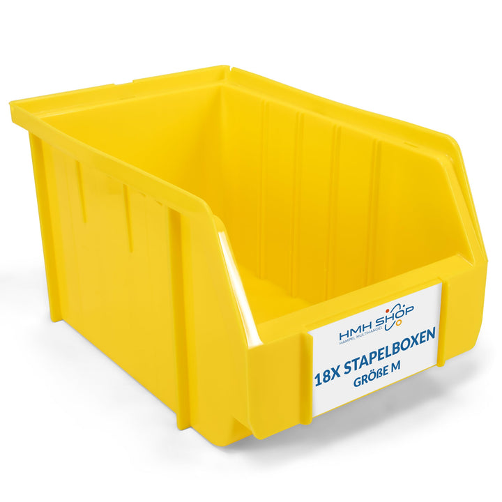 HMH Stapelboxen der Grösse M 230x150x130mm für dein Kleinteilelager Sichtlagerkästen in 5 Farben Zub