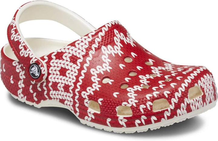 Crocs Unisex Classic Retro Resort Clog 34/36 EU Holiday Sweater Print, 34/36 EU Holiday Sweater Prin