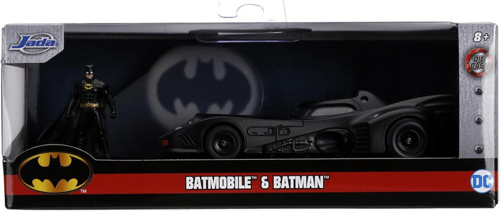 Jada Toys Batman 1989 Batmobile, Spielzeugauto aus Die-cast, Die-Cast, inkl. Batman Figur, Massstab