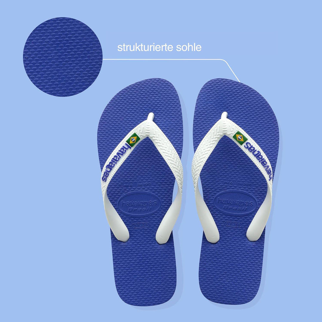 Havaianas - Brasil Logo, ikonische, bequeme und langlebige Badelatschen mit Brasilien- Flagge und ru