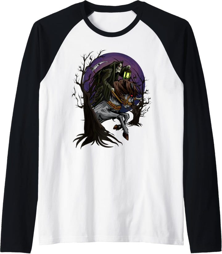 Angel of Death Sensenmann Gruselig Halloween Horror Okkult Raglan