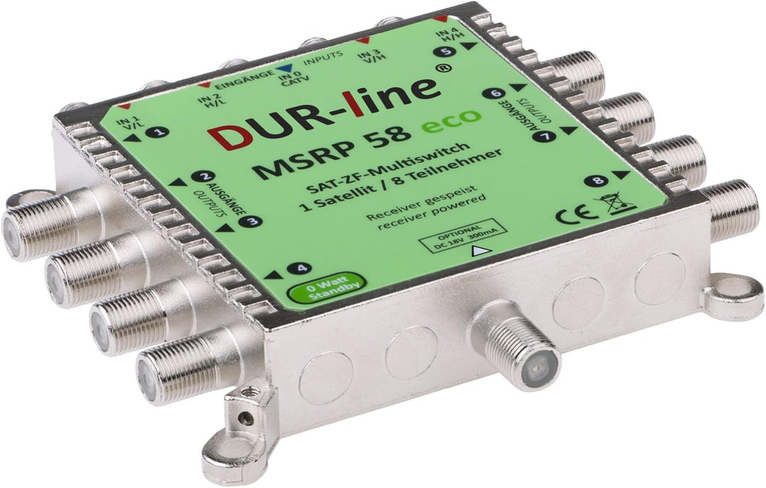 DUR-line MSRP 5/8 eco - Multischalter für 8 Teilnehmer - Geringe Stromaufnahme - 0 Watt Standby Mult