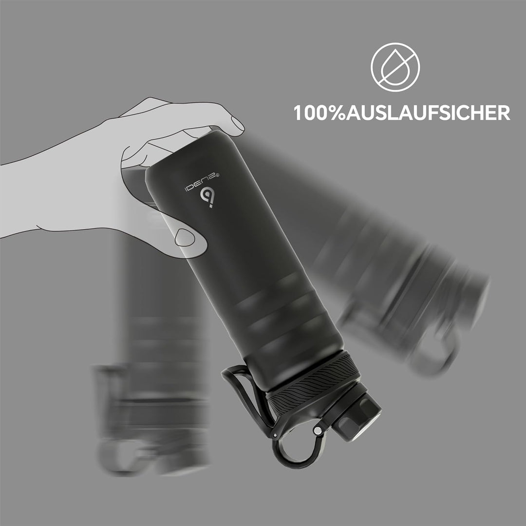 IDEUS Vakuumisolierte Wasserflasche, 24oz (710 ml) Edelstahl Doppelwand Flasche Metall Sport Kantine