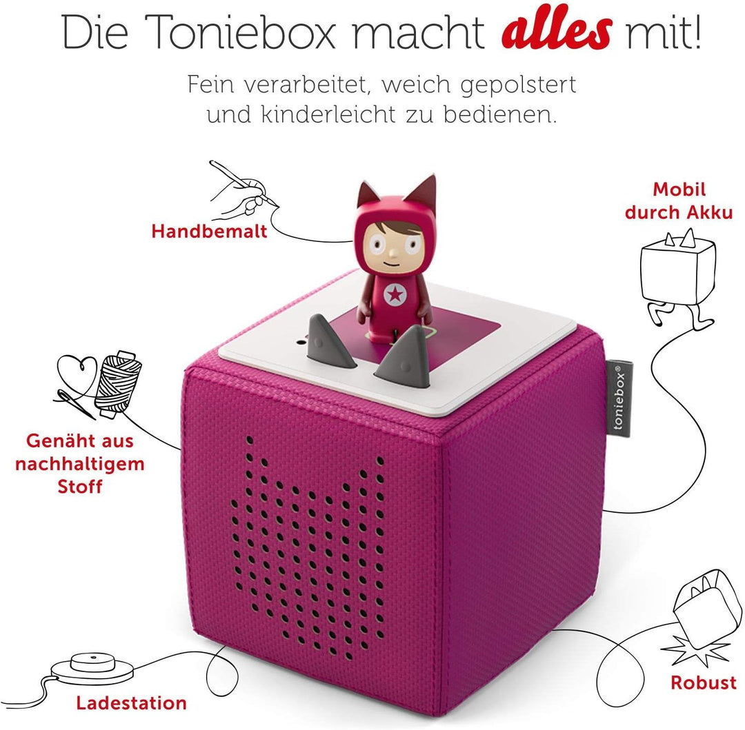 tonies Toniebox Starter Set inkl. 1 Kreativ Figur – Audioplayer für Hörbücher und Lieder für Kinder,