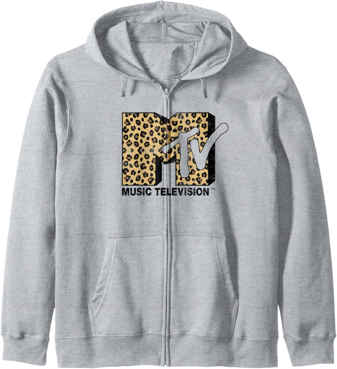 MTV Leopard Pattern Fill Logo Kapuzenjacke