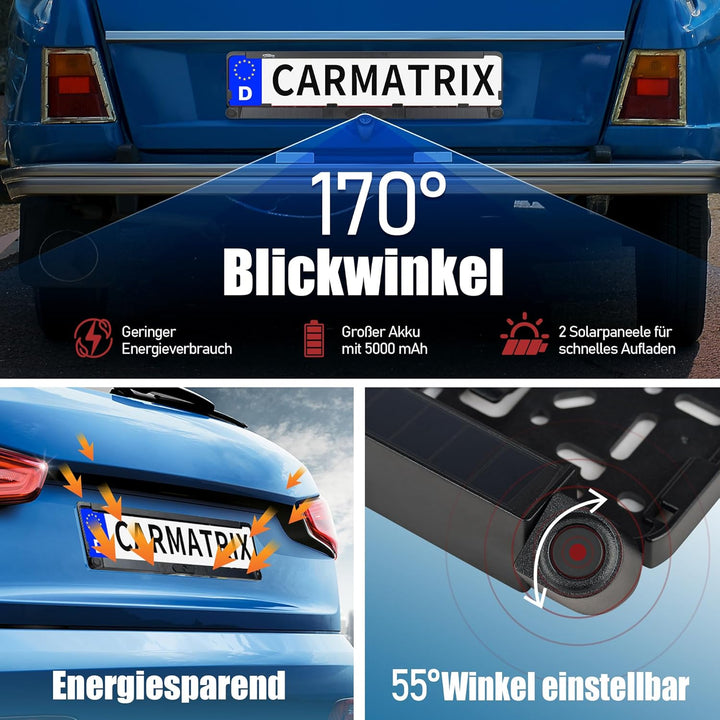 Solar Funk Auto Rückfahrsystem HD für Wohnmobil, Wohnwagen, Anhänger, Transporter, Rückfahrkamera mi