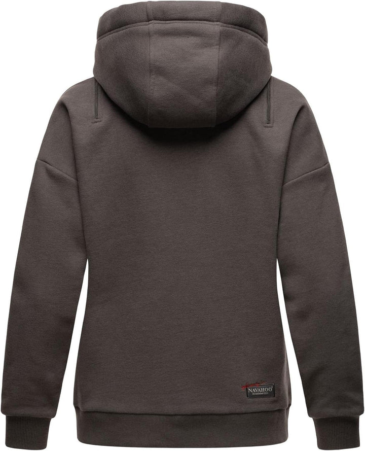 Navahoo Damen Sweatshirt Kapuzenpullover Hoodie Oversized Zuckerbärchen XS-XXL XS Dark Grey, XS Dark