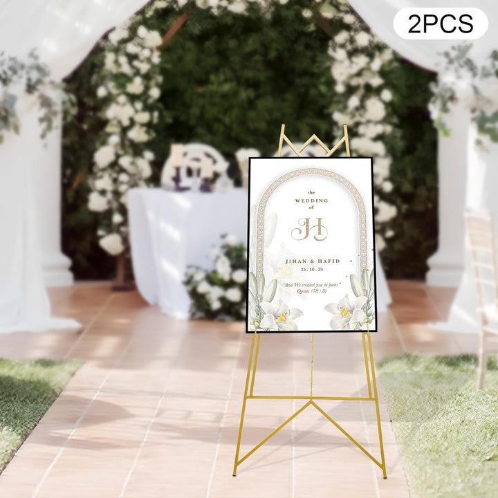 Golden Metall Staffelei, Staffelei Hochzeit,Stand für Aufsteller Sitzplan Hochzeit Künstler Poster,