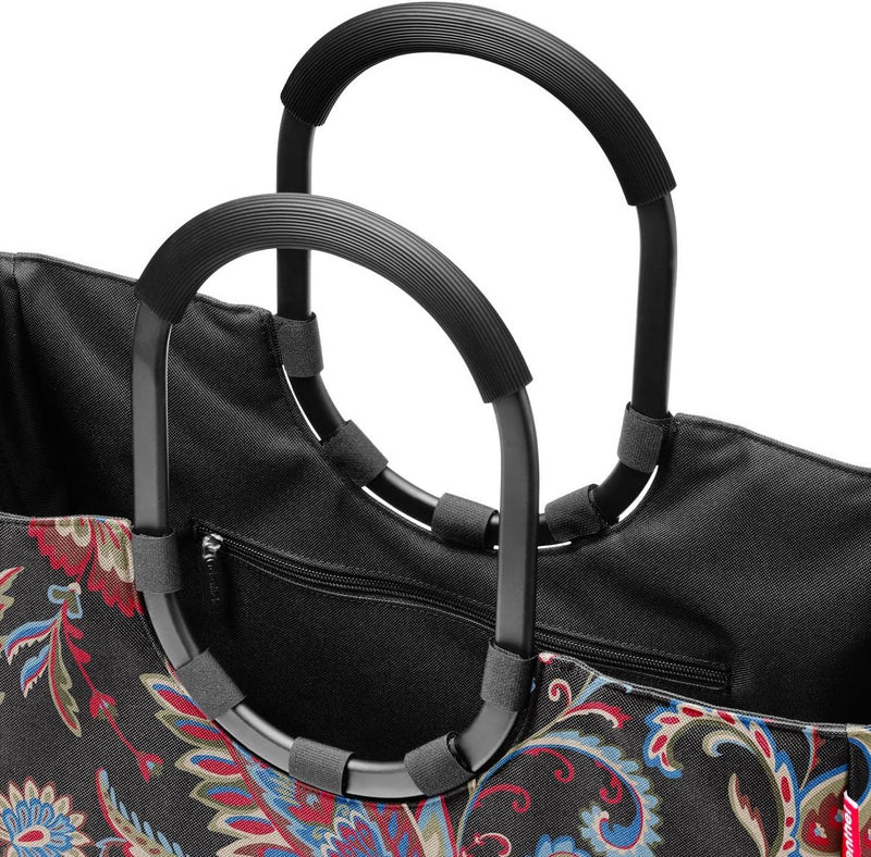 reisenthel loopshopper L frame paisley black – Stabile Tasche mit praktischen Fächern aus recycelten