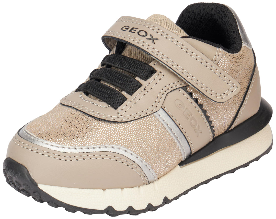 Geox Mädchen J Fastics Girl BSneaker 25 EU Rock Dk Silver, 25 EU Rock Dk Silver