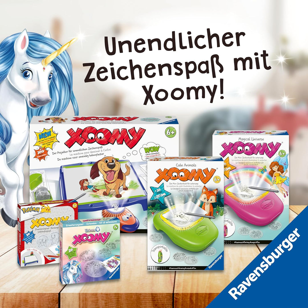 Ravensburger Xoomy Midi Unicorn 23534 - Zauberhafte Einhörner zeichnen lernen, Kreatives Zeichnen un